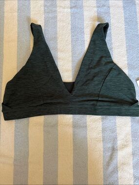 Athleta Softluxe V-Neck Bra - Heather Dark Green (Intended for D - DD+ cups)